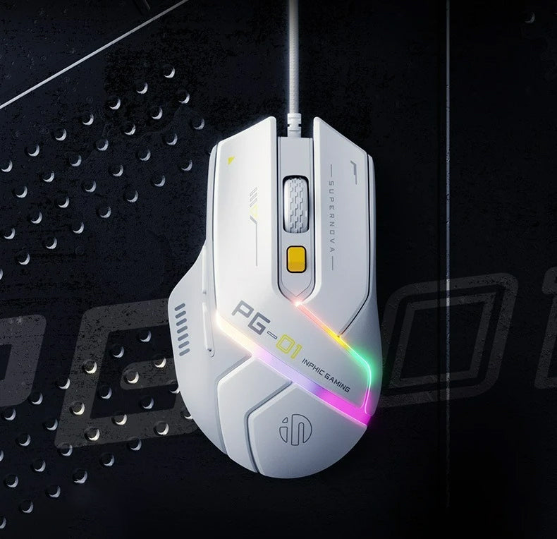 Rato Gaming eSports Inphic PG1 - RGB, 12800 DPI, 6 Botões, Cabo USB Rato Gaming eSports Inphic PG1 - RGB, 12800 DPI, 6 Botões, Cabo USB